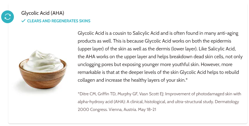 Exposed Skin Care Ingredients - Glycolic Acid