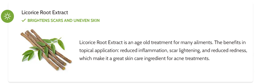 Exposed Skin Care Ingredients - Licorice Root Extract