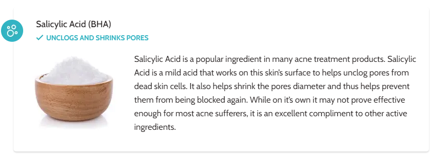 Exposed Skin Care Ingredients - Salicylic Acid